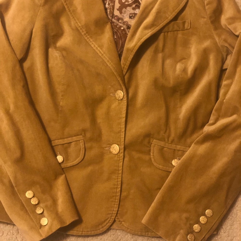 Gold Velvet Blazer